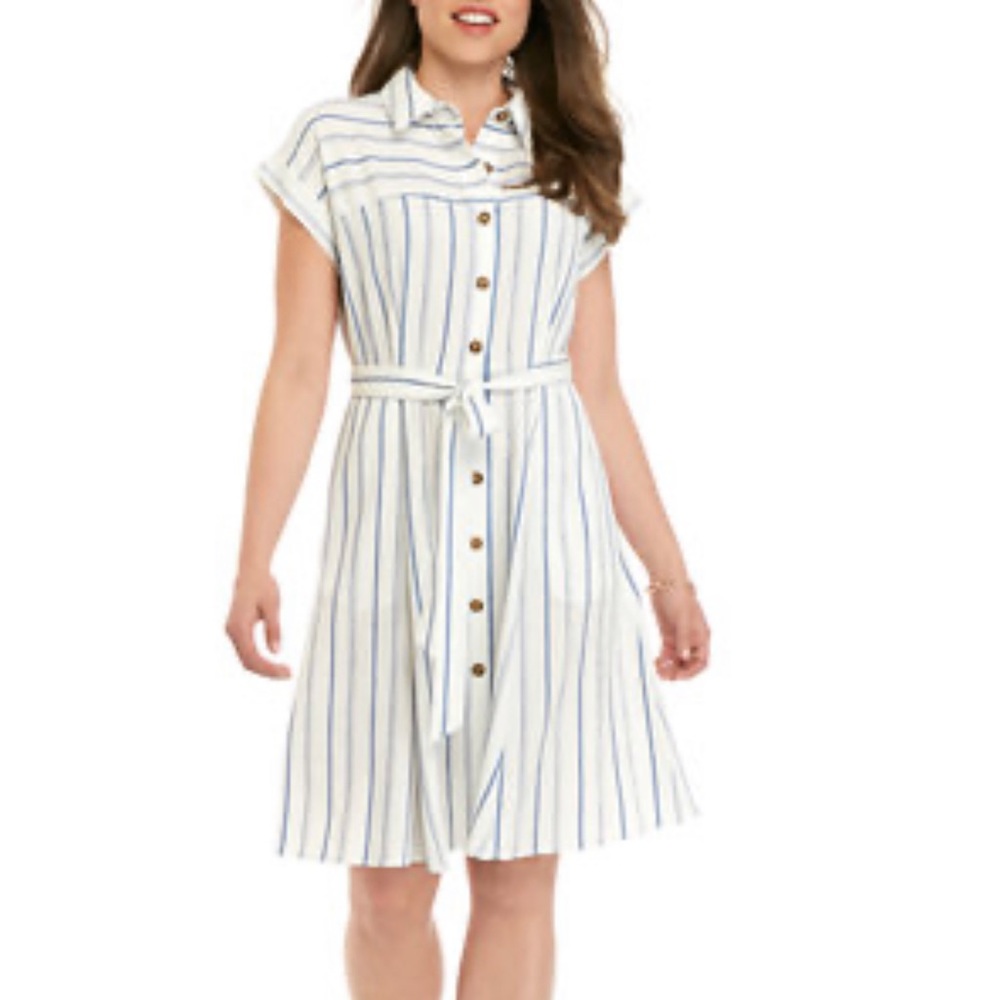 Calvin Klein Short Sleeve Gauze Dress (Size 8)